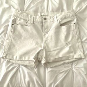 Old Navy White Boyfriend Shorts 14